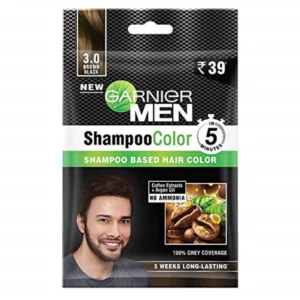 Home 5 x garnier men shampoo hair color shade 3.0 brown black 10ml+10ml